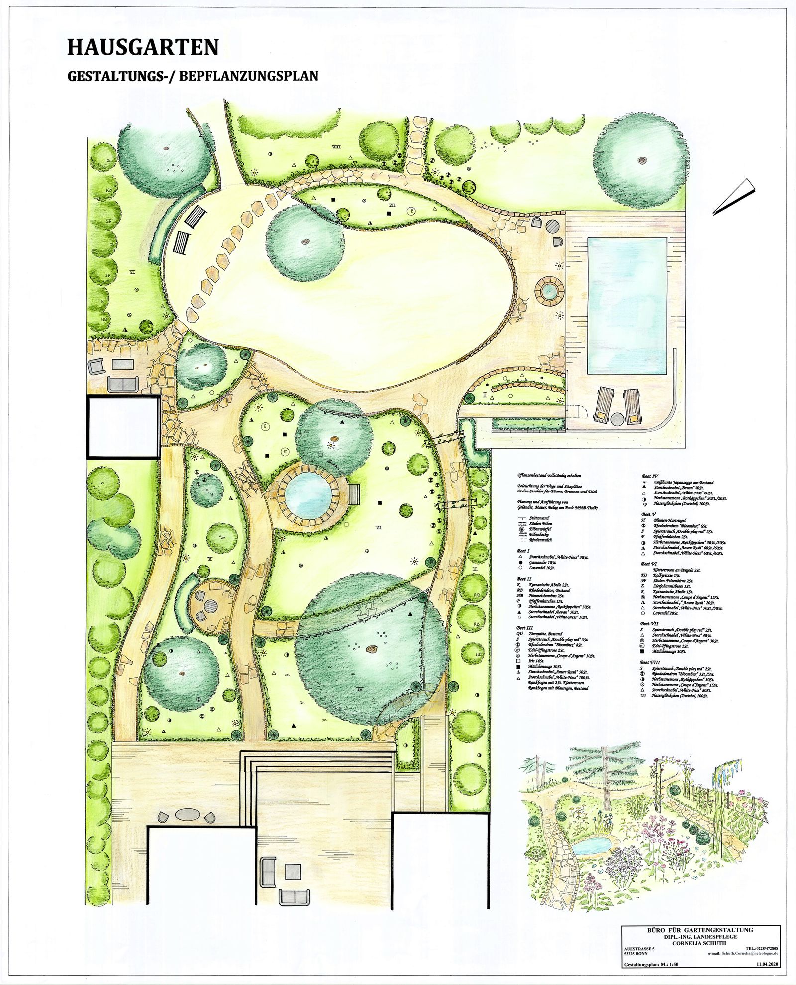 Gartenplan Hausgarten 1