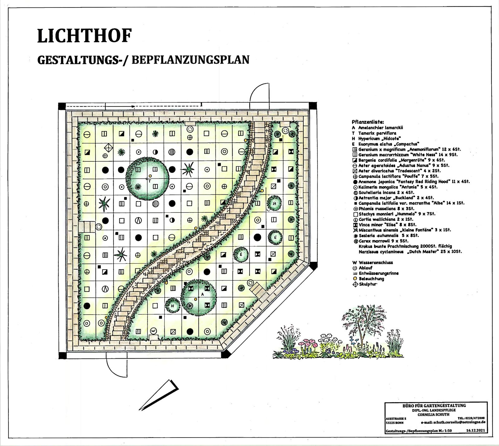 Gartenplan Lichthof